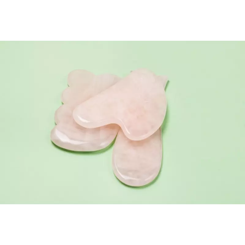 Pure pink quartz gua sha for the face - Handmade