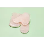 Gua sha de quartz rose pur pour le visage - Fait main