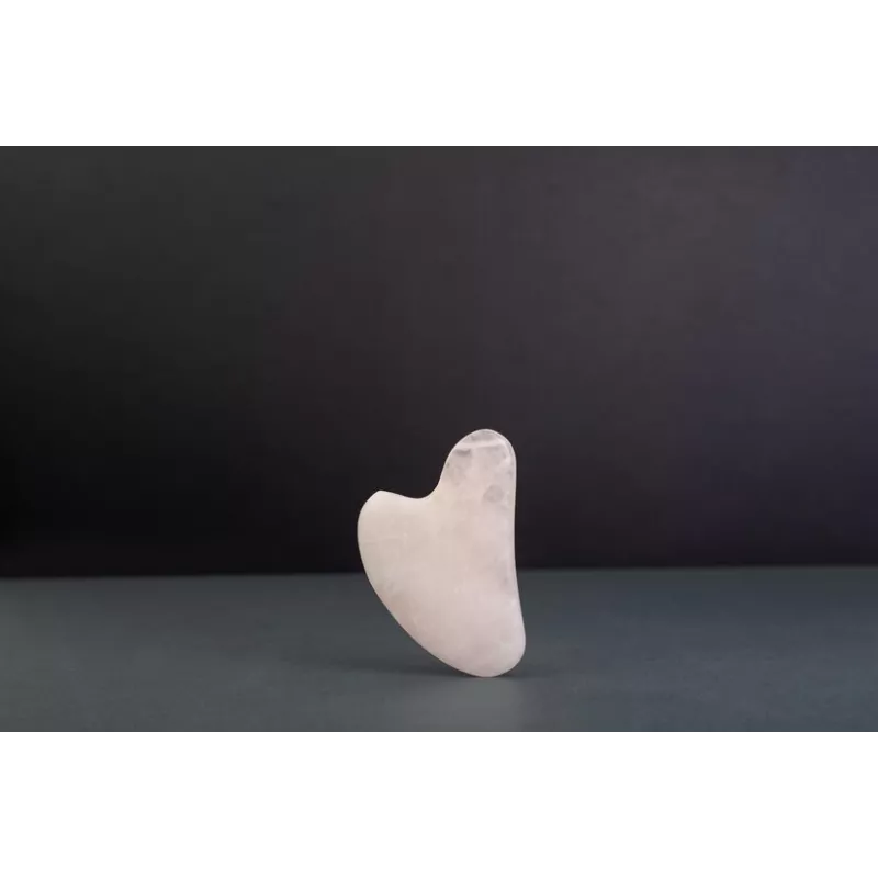 Gua sha de quartz rose pur pour le visage - Fait main