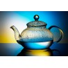Borosilicate glass teapot with glass infuser and filter