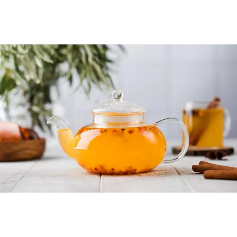 Théière en verre borosilicate avec infuseur en verre et filtre