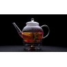 Borosilicate glass teapot with glass infuser and filter