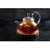 Elegant borosilicate glass teapot with glass infuser and filter