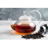 Elegant borosilicate glass teapot with glass infuser and filter
