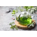Elégante Théière en verre borosilicate avec infuseur en verre et fi...