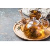 Elegant borosilicate glass teapot with glass infuser and filter