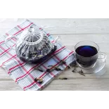 Chiseled borosilicate glass teapot with glass infuser