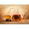 Elegant borosilicate glass teapot with glass infuser and filter