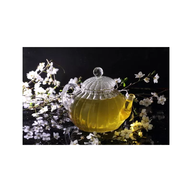 Chiseled borosilicate glass teapot with glass infuser Chiseled borosilicate glass teapot with glass infuser