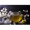 Chiseled borosilicate glass teapot with glass infuser