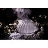 Chiseled borosilicate glass teapot with glass infuser