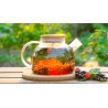 Borosilicate glass & Bamboo teapot with infuser and filter