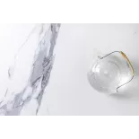 Borosilicate glass teapot with infuser and bamboo handle