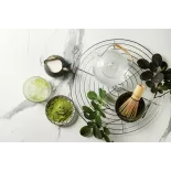 Borosilicate glass teapot with infuser and bamboo handle