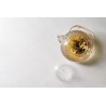 Borosilicate glass teapot with infuser and bamboo handle