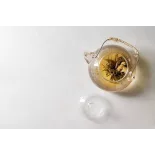 Borosilicate glass teapot with infuser and bamboo handle