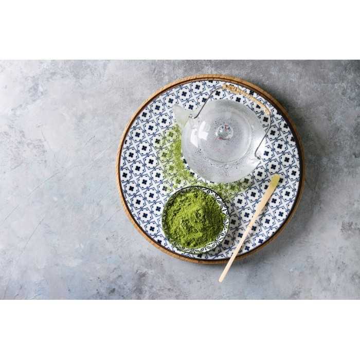 Borosilicate glass teapot with infuser and bamboo handle