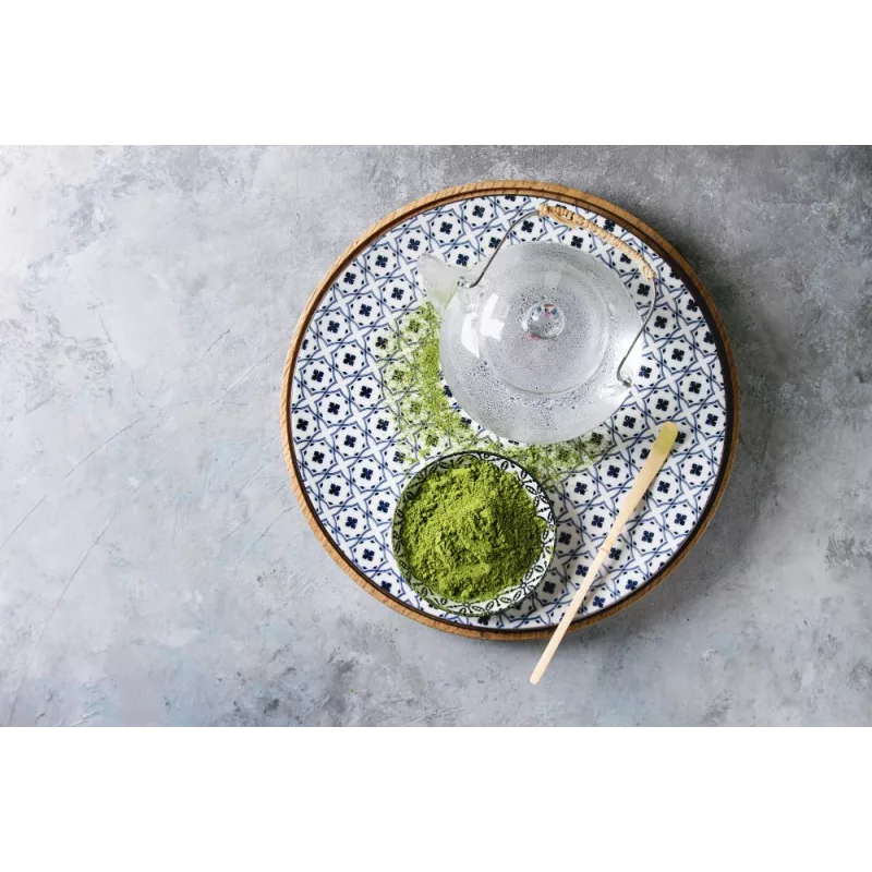 Borosilicate glass teapot with infuser and bamboo handle