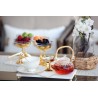 Borosilicate glass teapot with infuser and bamboo handle