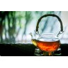 Borosilicate glass teapot with infuser and bamboo handle