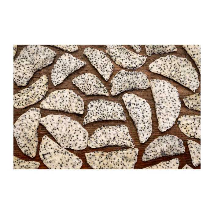 Organic & fairtrade dried white dragon fruit or pitaya from Colombia