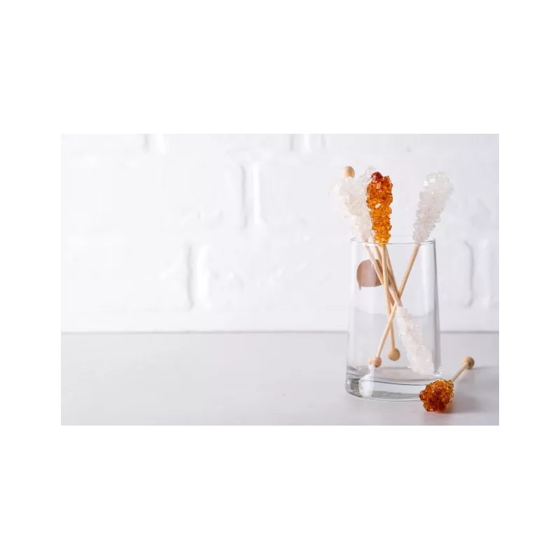 Bâtonnets de Sucre candy blanc & brun de Perse X 10