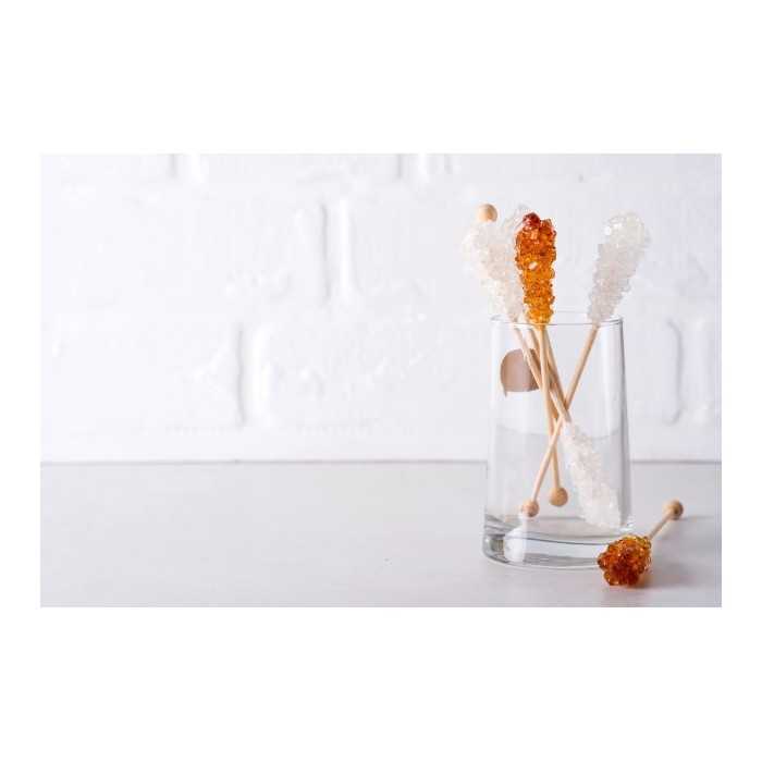 White & brown candy sugar sticks from Persia X 10