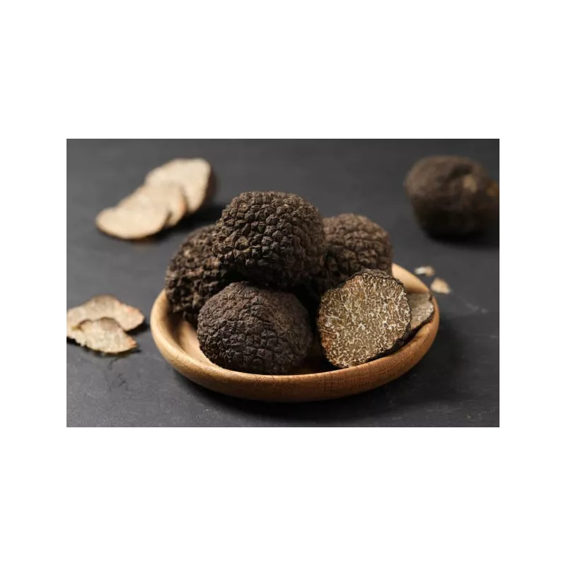 Lamelles de truffe noire d'hiver ou brumale séchée de Provence