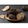 Slices of dried black winter truffle or brumale from Provence