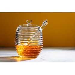 Pure organic honey PGI from Provence with black garlic PGI from Lom...