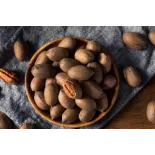 Organic raw pecans in shell from Italy
