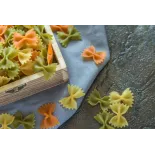 Organic & artisanal Farfalle or butterfly pasta 3 colors from Franc...