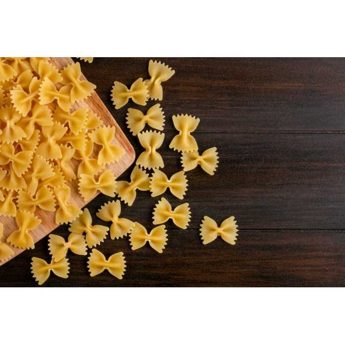 Organic and Artisanal Farfalles or Butterfly Pasta with fresh eggs ...