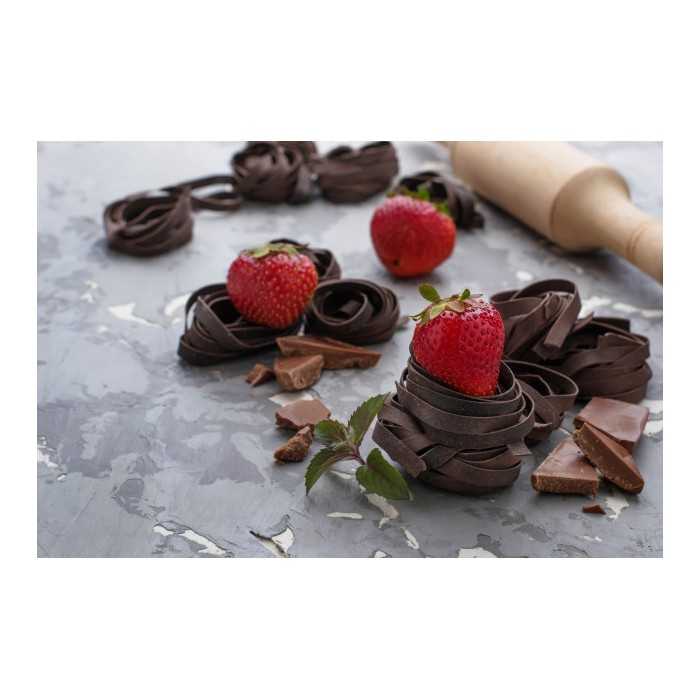 Organic and artisanal chocolate tagliatelle from Italy - Direct pro...