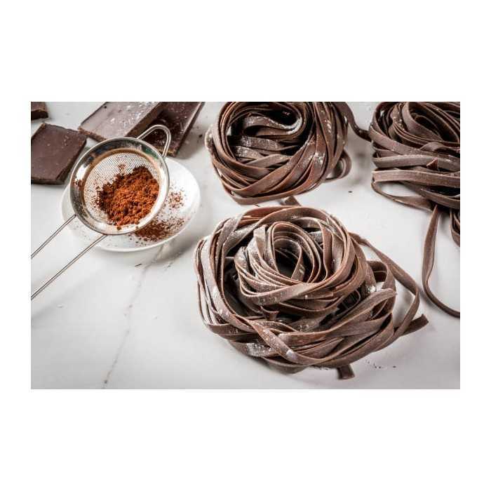 Organic and artisanal chocolate tagliatelle from Italy - Direct pro...