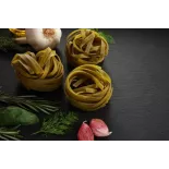 Tagliatelle bio & artisanale à l'ail et au basilic de France - dire...