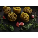 Tagliatelle bio & artisanale à l'ail et au basilic de France - dire...