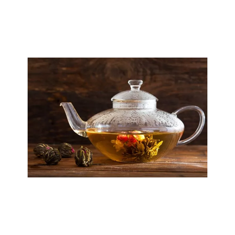 Organic & fairtrade blooming green tea & jasmine & osmanthus & Red ... Organic & fairtrade blooming green tea & jasmine & osmanthus & Red ...