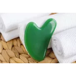Gua sha en jade pur pour le visage - Fait main