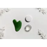 Gua sha en jade pur pour le visage - Fait main
