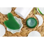 Gua sha en jade pur pour le visage - Fait main
