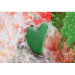 Gua sha en jade pur pour le visage - Fait main