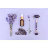 Rouleau de beauté & Gua Sha en améthyste pur pour le visage - Fait ...