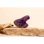 Gua Sha en améthyste pur pour le visage - Fait main