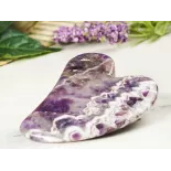 Gua Sha en améthyste pur pour le visage - Fait main