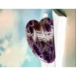 Gua Sha en améthyste pur pour le visage - Fait main