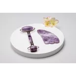 Gua Sha en améthyste pur pour le visage - Fait main