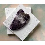 Gua Sha en améthyste pur pour le visage - Fait main