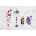 Gua Sha en améthyste pur pour le visage - Fait main
