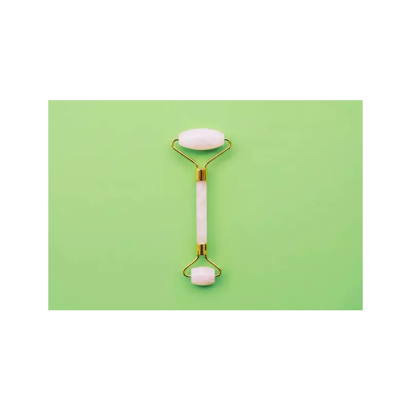 Pure white quartz beauty roller for face - Handmade